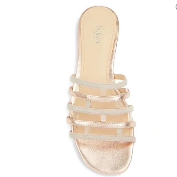 Botkier Bridger Metallic Leather Sandals - Size 6