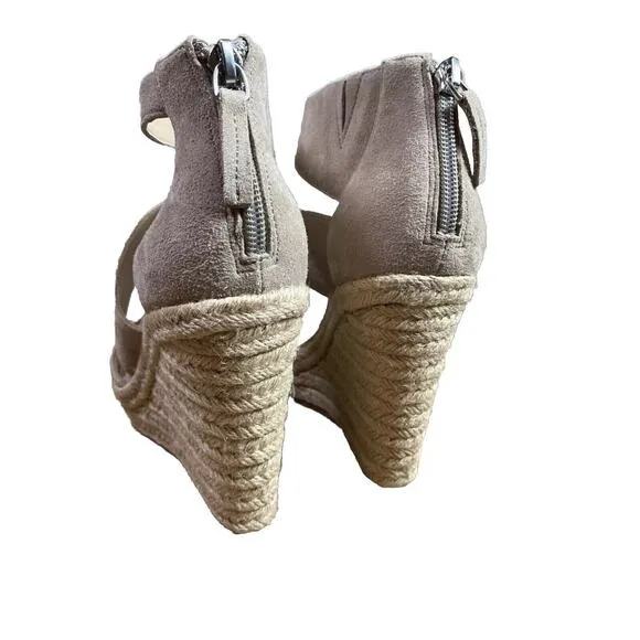 BOTKIER Women's Taupe Beige 1-1/2&quot; Platform Julian Wedge Shoes 6.5 M