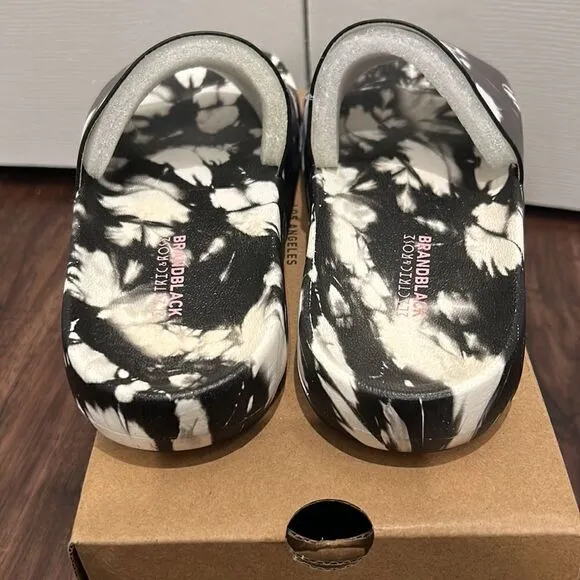Brand Black LA/Electric &amp; Rose Black &amp; White Sandals, Size 7.5