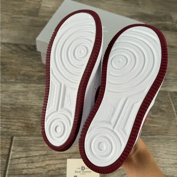 Brand New Nike Air Force 1 Low Easyon White/Team Red Kids Preschool Casual Shoes