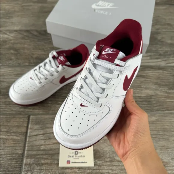Brand New Nike Air Force 1 Low Easyon White/Team Red Kids Preschool Casual Shoes