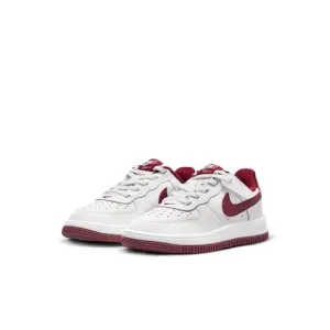 Brand New Nike Air Force 1 Low Easyon White/Team Red Kids Preschool Casual Shoes