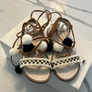 Brand new with box Miss Grant little girls sandals with tie on the ankle size28