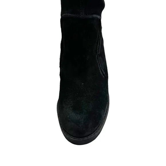 BRONX Yannik Tall Black Suede Boots 38 / 7.5