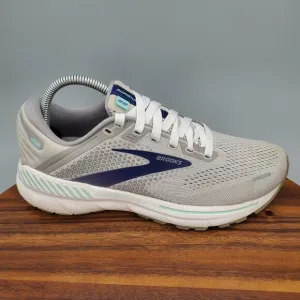 Brooks Adrenaline GTS 22 Shoes Women's 9 Gray Running Gym Athletic Sneakers