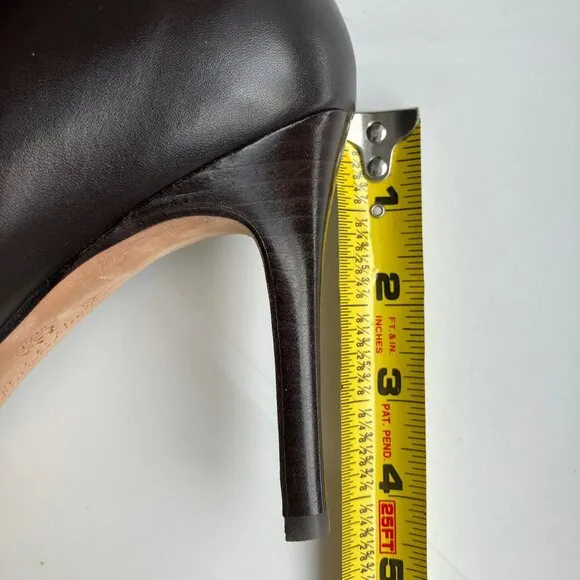 Brooks Brothers Tall Brown leather Womens high heel boots SZ 9.5 M