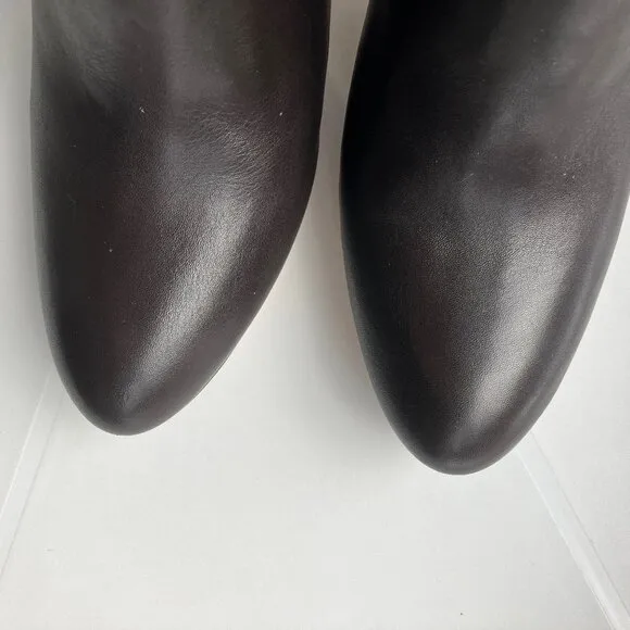 Brooks Brothers Tall Brown leather Womens high heel boots SZ 9.5 M
