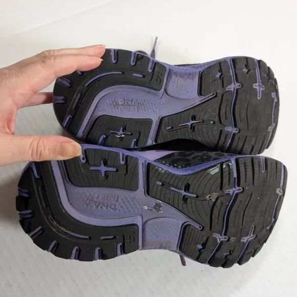Brooks Ghost 14 Cheetah Print Purple Shoe Women size 8