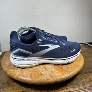 Brooks‎ Ghost 15 Blue White Lace Up Athletic Shoes 1203801B450 Women's Size 10 B