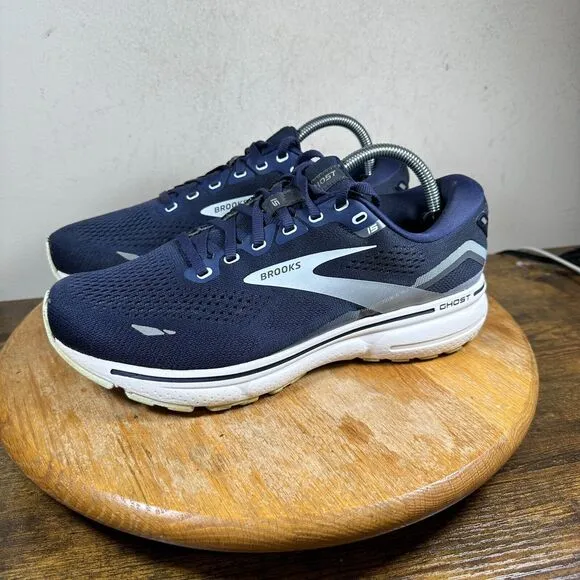 Brooks‎ Ghost 15 Blue White Lace Up Athletic Shoes 1203801B450 Women's Size 10 B