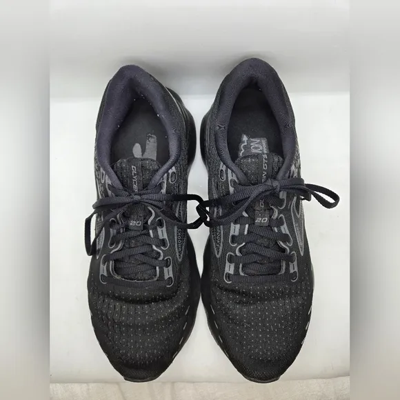 Brooks Glycerin GTS 20 Shoes Men's 9 D Black Running Athletic Distance Sneakers