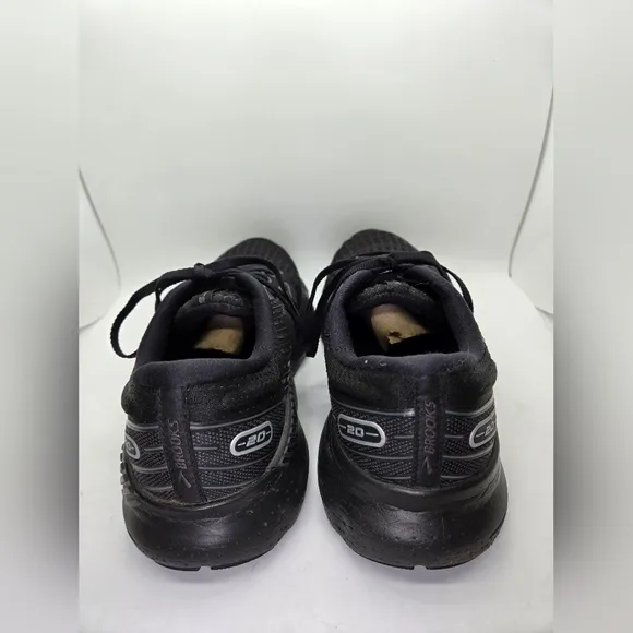 Brooks Glycerin GTS 20 Shoes Men's 9 D Black Running Athletic Distance Sneakers