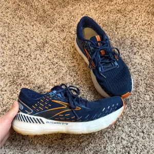 Brooks Glycerin GTS Navy and Orange Running Shoes
