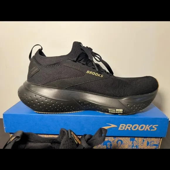 Brooks Glycerin Stealthfit 21 Running Shoes Sneaker Black/Cream/Biscuit Womans 8