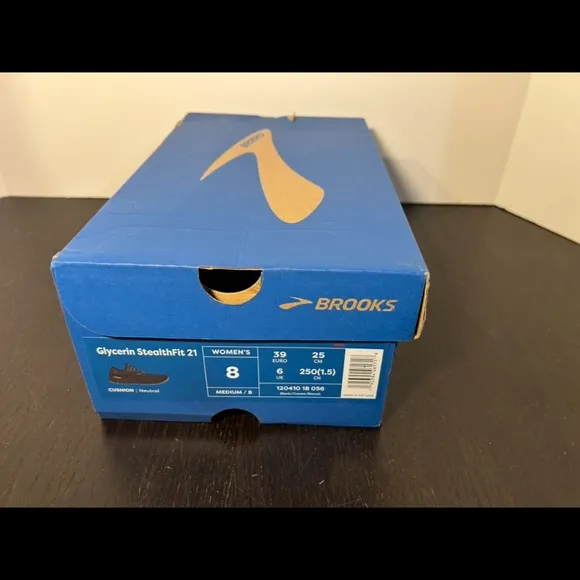 Brooks Glycerin Stealthfit 21 Running Shoes Sneaker Black/Cream/Biscuit Womans 8