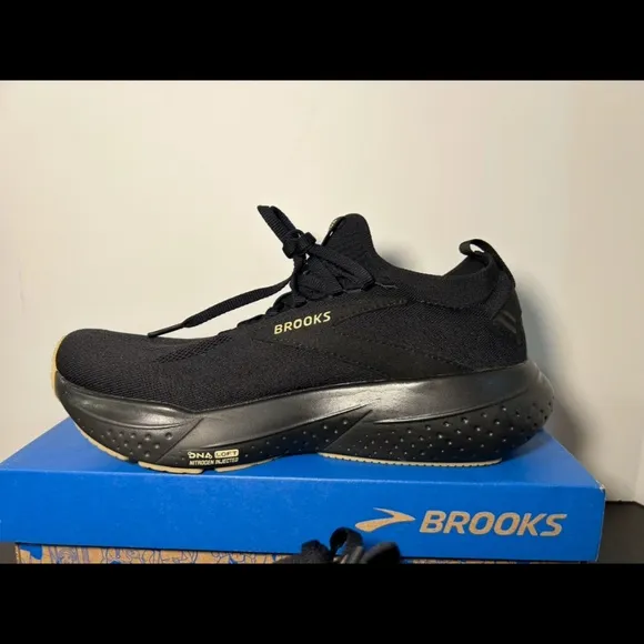 Brooks Glycerin Stealthfit 21 Running Shoes Sneaker Black/Cream/Biscuit Womans 8
