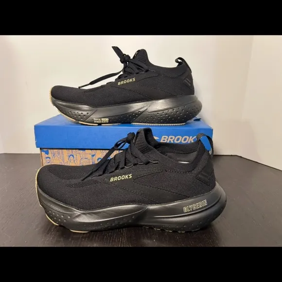 Brooks Glycerin Stealthfit 21 Running Shoes Sneaker Black/Cream/Biscuit Womans 8