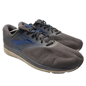 Brooks Mens Addiction 14 Running Shoes Gray Blue Low Top Mens 14D - 1103171D028