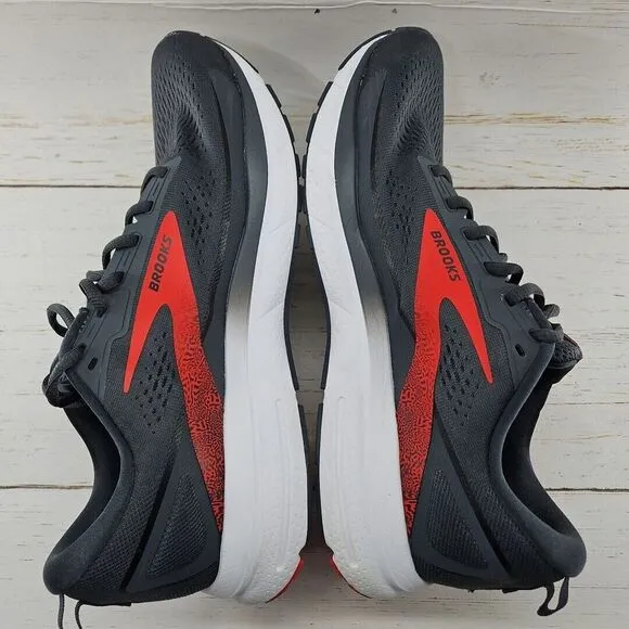 Brooks Trace 3 Running Shoes Ebony Gray Red Mens Size 11 D Athletic Sneakers‎