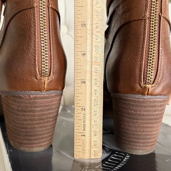 Brown cognac Strappy Women's Ankle Booties