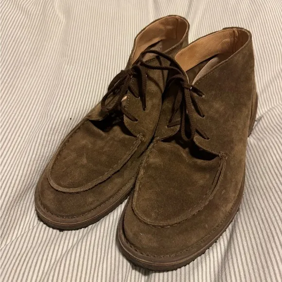 Brown Suede Chukka Boots with Moccasin Toe