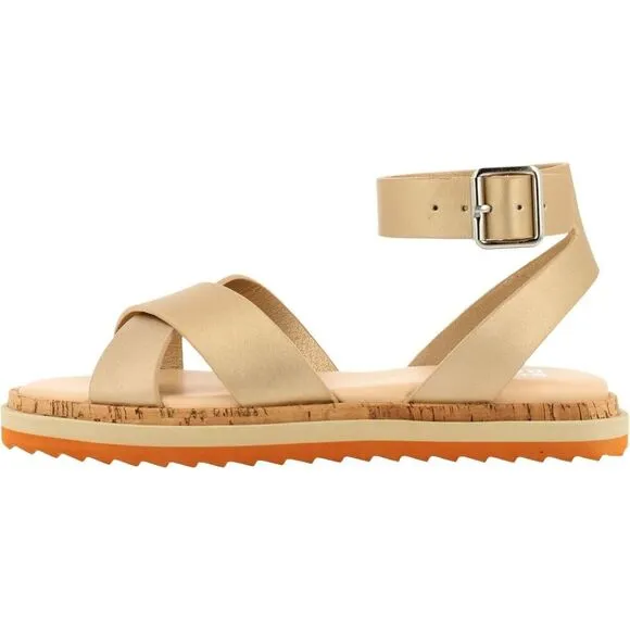 Bullboxer Waltton 053001F1S Sandals Women's 9 Platinum Cutout Ankle Strap KHD758