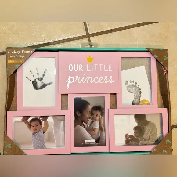Bundle: Collage Frame UGG Pink Shoes &amp; Baby on Board Stickers for Baby Girl