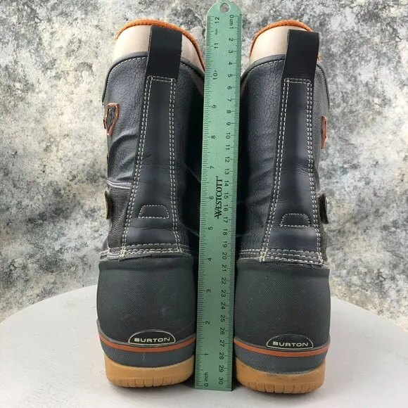 Burton VTG Mens Size 7 Work Grey Leather Lace-Up Pull Tab Snowboard Winter Boots
