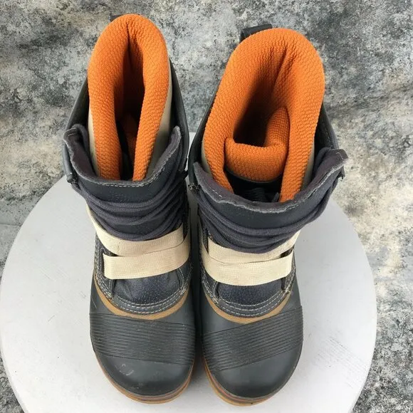 Burton VTG Mens Size 7 Work Grey Leather Lace-Up Pull Tab Snowboard Winter Boots