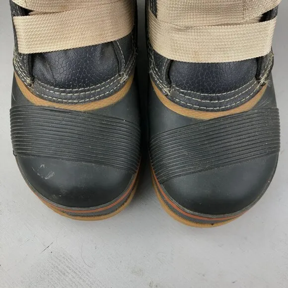 Burton VTG Mens Size 7 Work Grey Leather Lace-Up Pull Tab Snowboard Winter Boots