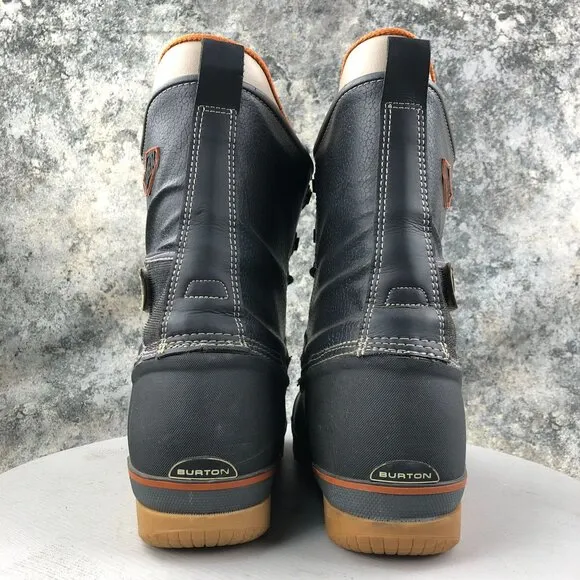 Burton VTG Mens Size 7 Work Grey Leather Lace-Up Pull Tab Snowboard Winter Boots
