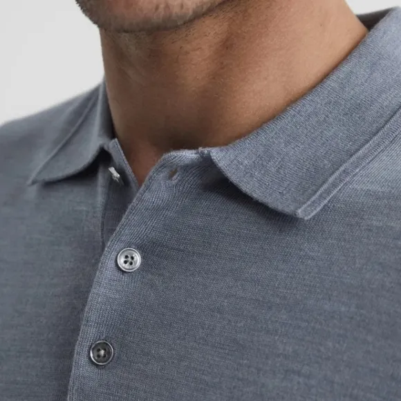 🖤BUY 2 GET 1 FREE  Trafford Merino Button Polo Shirt