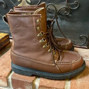 Cabela’s Gore-Tex Mens Work Hunting Soft Moc Toe Boots Leather Size 8 extra Wide