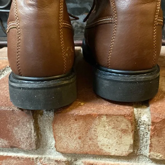 Cabela’s Gore-Tex Mens Work Hunting Soft Moc Toe Boots Leather Size 8 extra Wide