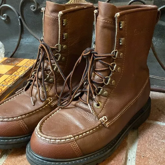 Cabela’s Gore-Tex Mens Work Hunting STEEL TOES Boots Leather size 8 Extra Wide