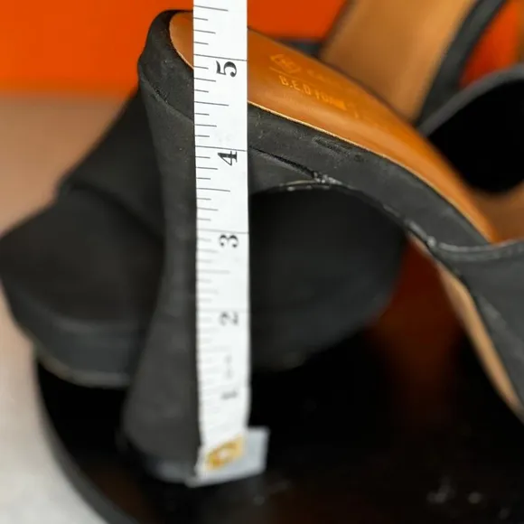 Call It Spring Platform Thick Heel Black Sustainable Vegan Size 6 EU 36 NEW