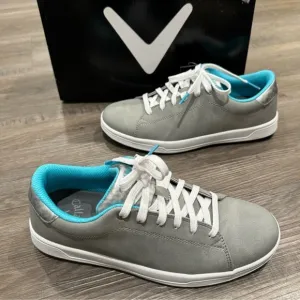Callaway Del Mar Grey Blue Spike Lace Up Athletic Golf Shoes Sneakers CGW602GR