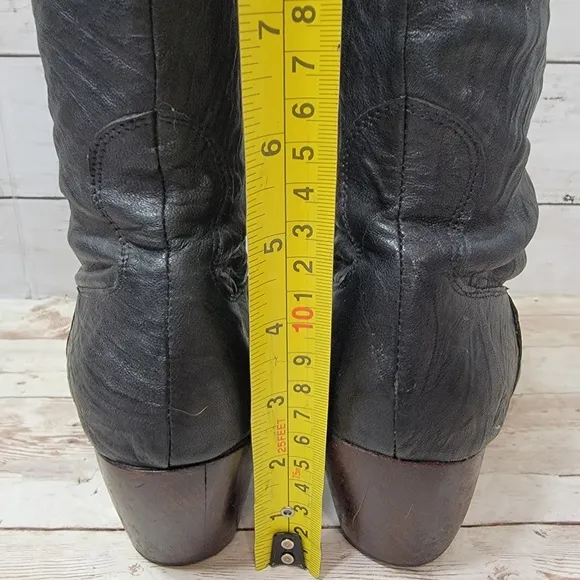 Calleen Cordero textured leather tall wedge boots