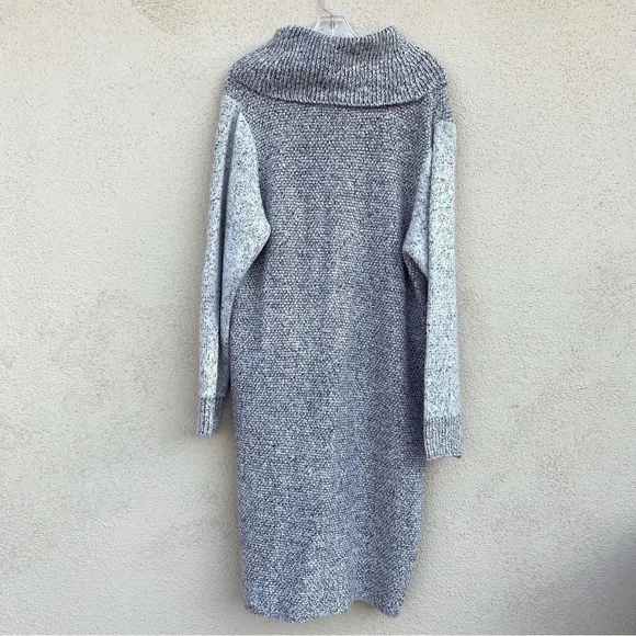 CALVIN KLEIN sweater dress knit cowl neck heather gray long sleeve plus size 1X