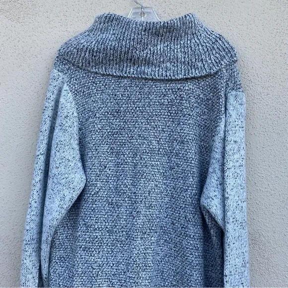 CALVIN KLEIN sweater dress knit cowl neck heather gray long sleeve plus size 1X