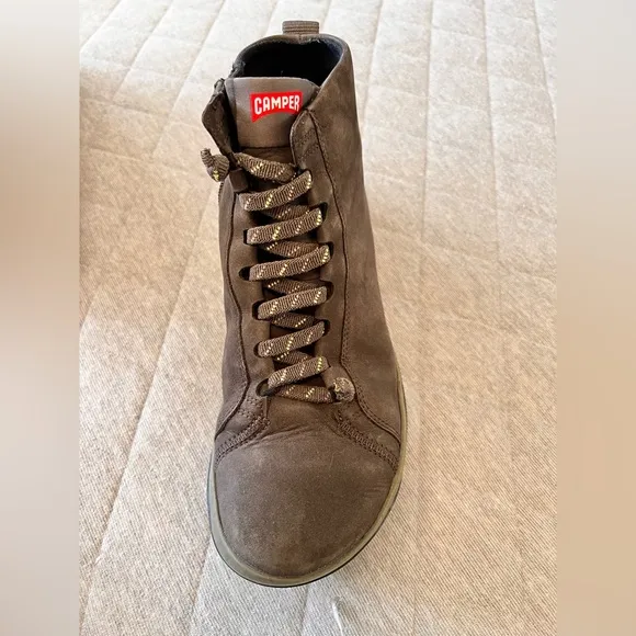 CAMPER Peu Pista Leather W9 M7 EU40 Brown Ankle Hiking Outdoor Boots Orig$300