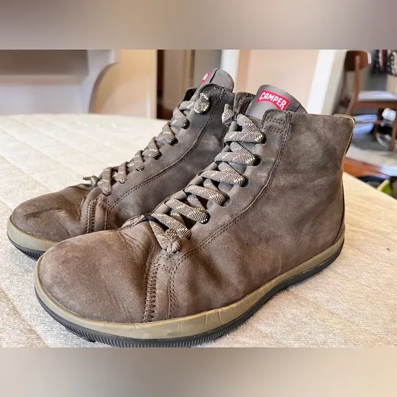 CAMPER Peu Pista Leather W9 M7 EU40 Brown Ankle Hiking Outdoor Boots Orig$300