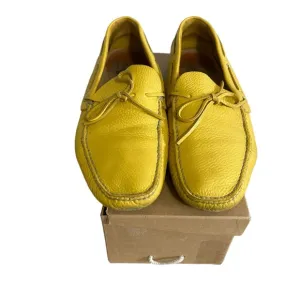 Car Shoe Moccasin Loafers Shoes Leather Yelllow With Box Size 10