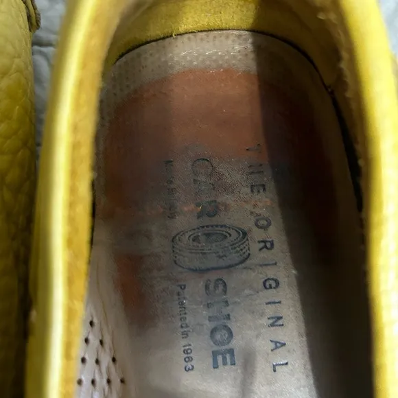 Car Shoe Moccasin Loafers Shoes Leather Yelllow With Box Size 10