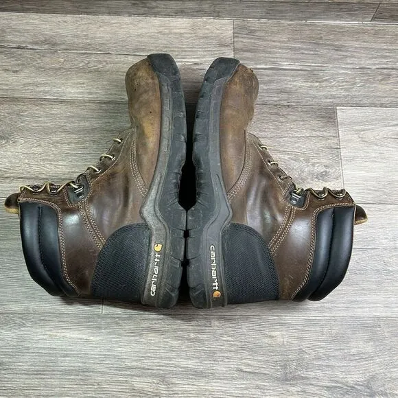 Carhartt 6&quot; Work Boots‎ Men's 13 Rugged Flex Soft Toe Oil Tanned Leather CMF6066