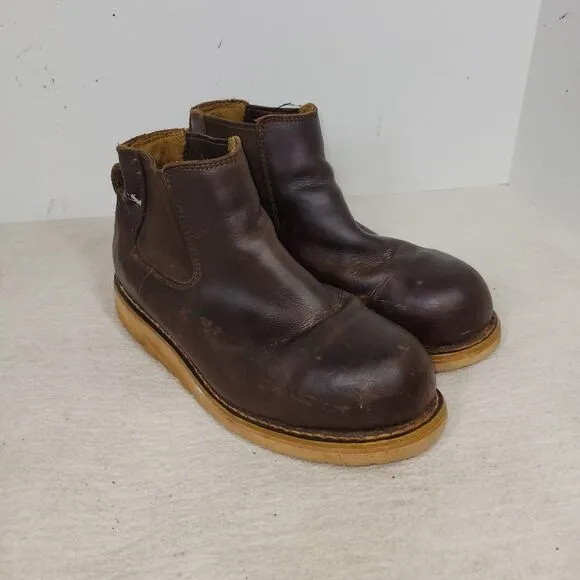 Carhartt Boots Mens Sz 8 M Brown Wedge Chelsea Soft Toe Workwear Gorpcore Work