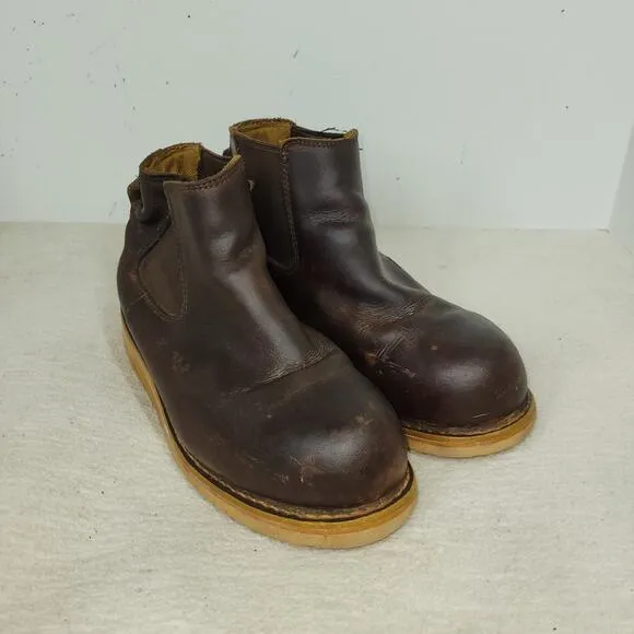 Carhartt Boots Mens Sz 8 M Brown Wedge Chelsea Soft Toe Workwear Gorpcore Work