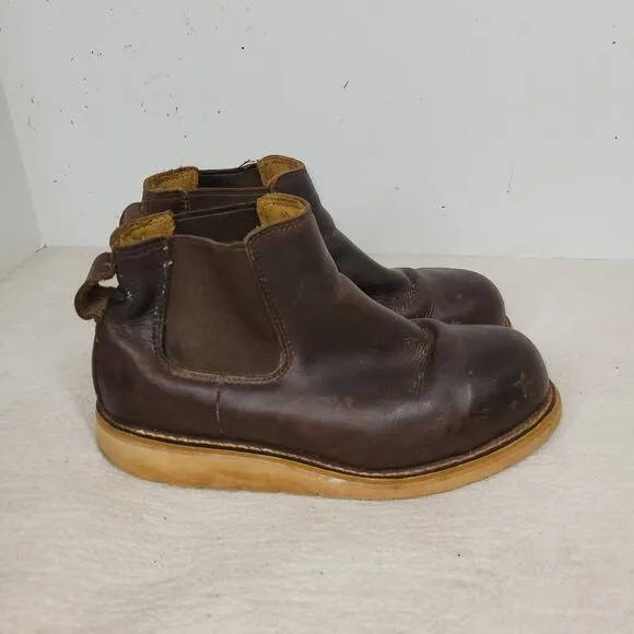Carhartt Boots Mens Sz 8 M Brown Wedge Chelsea Soft Toe Workwear Gorpcore Work