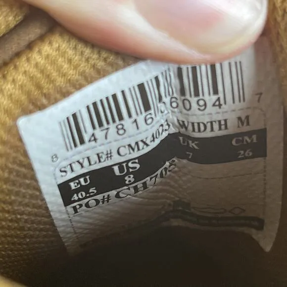 Carhartt CMX4023 Boots Mens Size 8M Brown Chukka Oxford Moc Toe Work