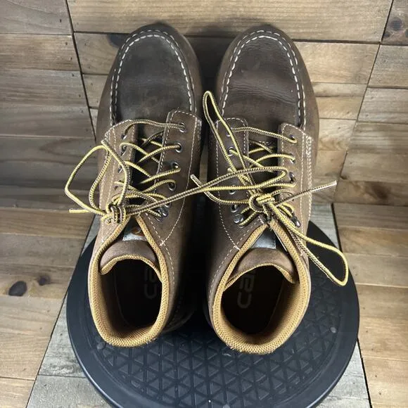 Carhartt CMX4023 Boots Mens Size 8M Brown Chukka Oxford Moc Toe Work